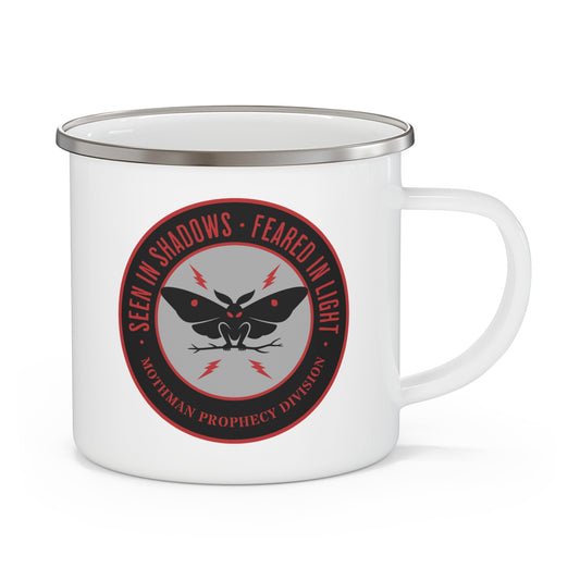 Mothman – “Prophecy Division” Enamel Camping Mug