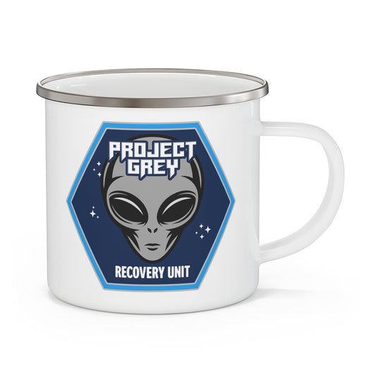 Alien Grey – “Project Grey Recovery Unit” Enamel Camping Mug